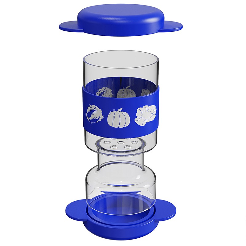 Pot de cornichon avec flip de crépine