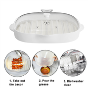 Plateau de bacon micro-ondes de matériau de qualité alimentaire